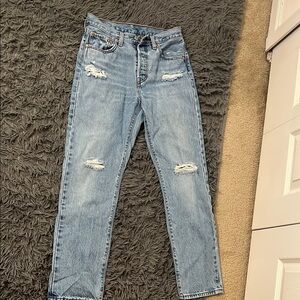 Blue Levi 501 jeans